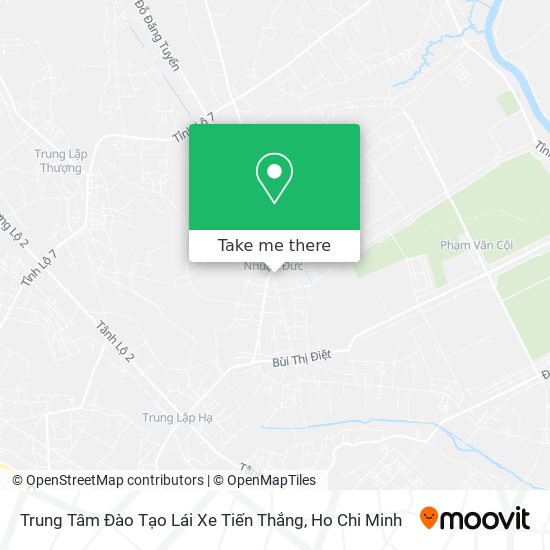 Trung Tâm Đào Tạo Lái Xe Tiến Thắng map