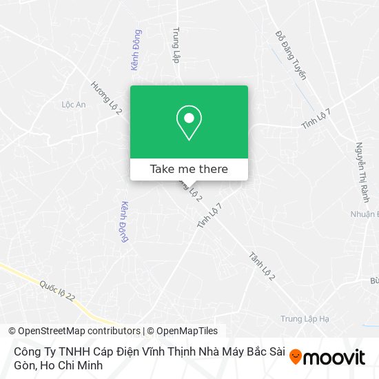 Công Ty TNHH Cáp Điện Vĩnh Thịnh Nhà Máy Bắc Sài Gòn map