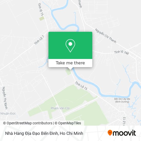 Nhà Hàng Địa Đạo Bến Đình map