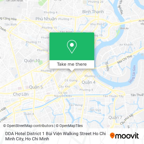 DDA Hotel District 1 Bùi Viện Walking Street Ho Chi Minh City map