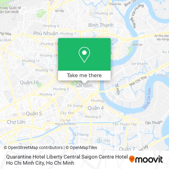 Quarantine Hotel Liberty Central Saigon Centre Hotel Ho Chi Minh City map