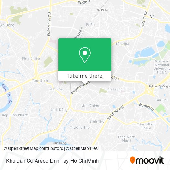 Khu Dân Cư Areco Linh Tây map