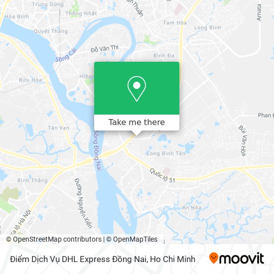 Điểm Dịch Vụ DHL Express Đồng Nai map