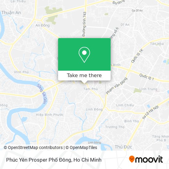 Phúc Yên Prosper Phố Đông map