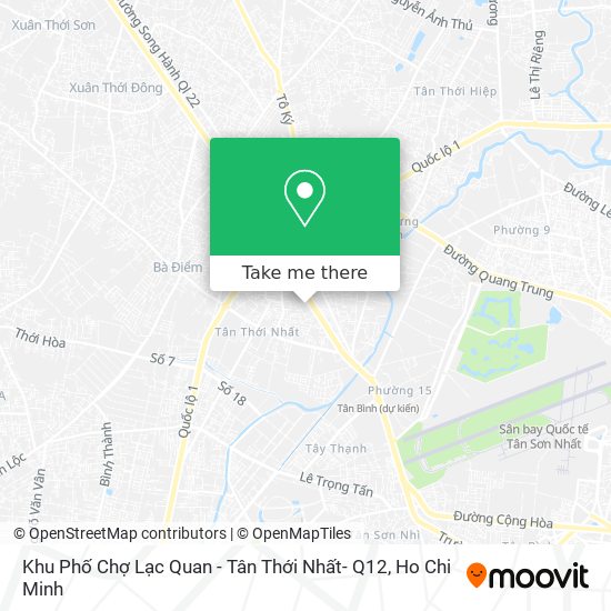 Khu Phố Chợ Lạc Quan - Tân Thới Nhất- Q12 map