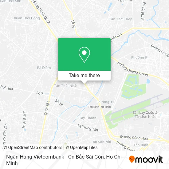 Ngân Hàng Vietcombank - Cn Bắc Sài Gòn map