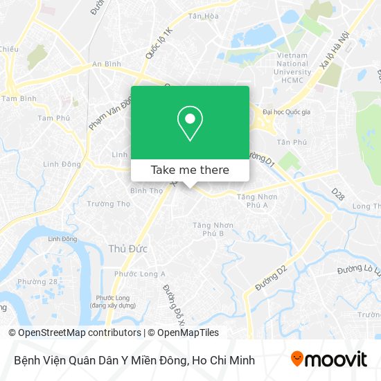 Bệnh Viện Quân Dân Y Miền Đông map