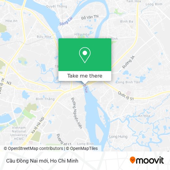 Cầu Đồng Nai mới map