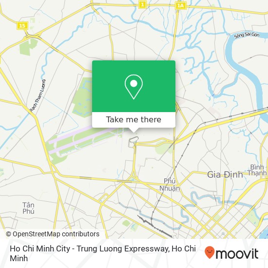 Ho Chi Minh City - Trung Luong Expressway map