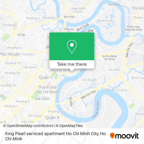 King Pearl serviced apartment Ho Chi Minh City map