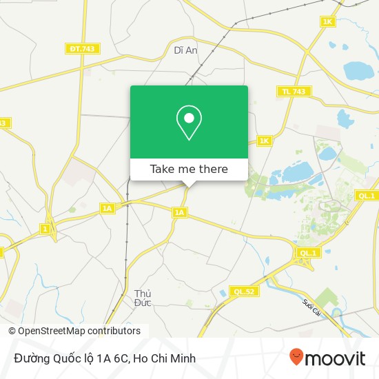 Đường Quốc lộ 1A 6C map