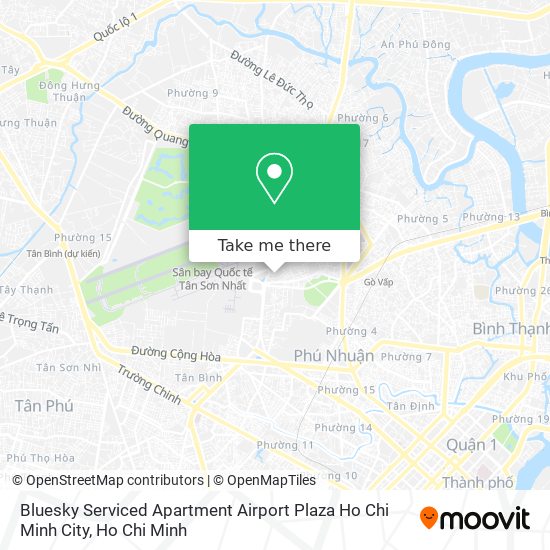 Bluesky Serviced Apartment Airport Plaza Ho Chi Minh City map