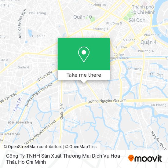 Công Ty TNHH Sản Xuất Thương Mại Dịch Vụ Hoa Thái map