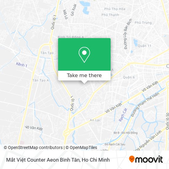 Mắt Việt Counter Aeon Bình Tân map