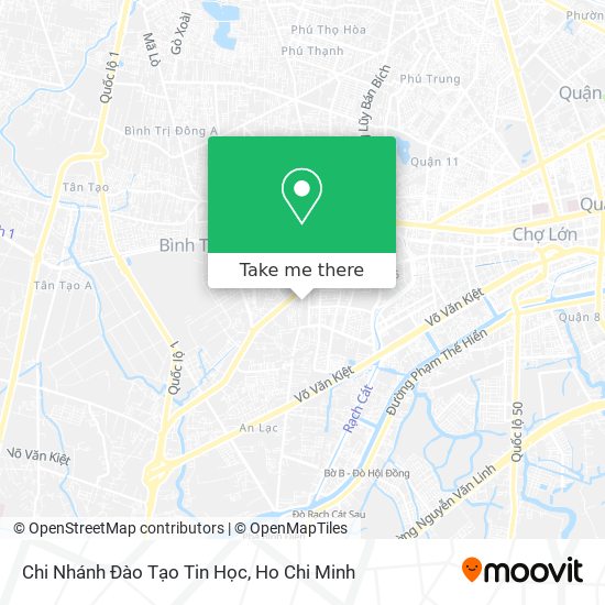 Chi Nhánh Đào Tạo Tin Học map