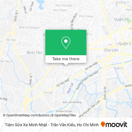 Tiệm Sửa Xe Minh Nhật - Trần Văn Kiểu map