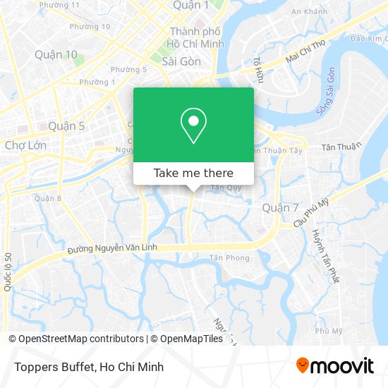 Toppers Buffet map