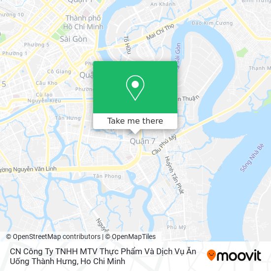 CN Công Ty TNHH MTV Thực Phẩm Và Dịch Vụ Ăn Uống Thành Hưng map