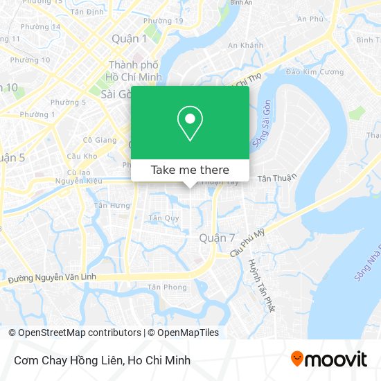 Cơm Chay Hồng Liên map
