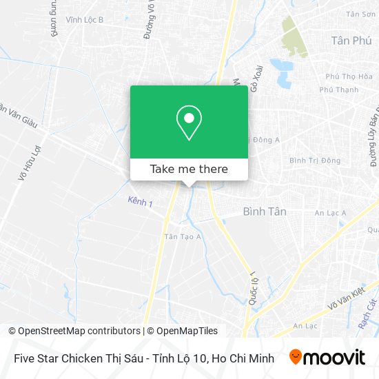 Five Star Chicken Thị Sáu - Tỉnh Lộ 10 map