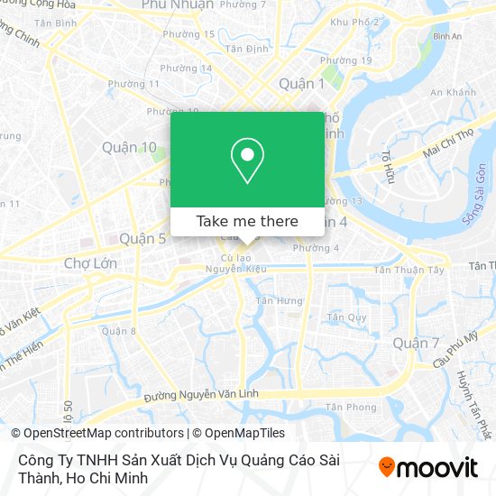 Công Ty TNHH Sản Xuất Dịch Vụ Quảng Cáo Sài Thành map