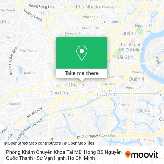Phòng Khám Chuyên Khoa Tai Mũi Họng BS Nguyễn Quốc Thanh - Sư Vạn Hạnh map