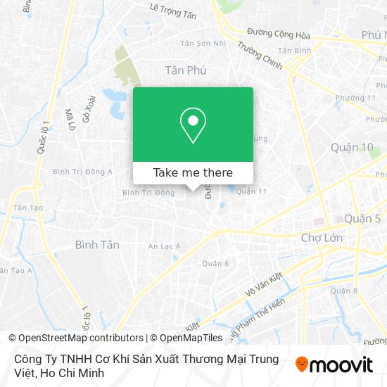 Công Ty TNHH Cơ Khí Sản Xuất Thương Mại Trung Việt map