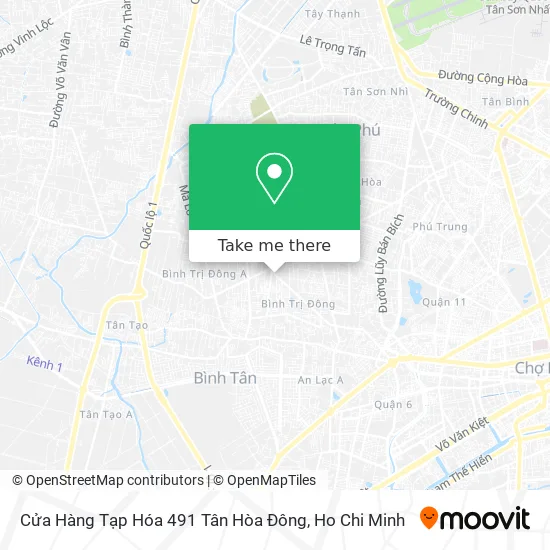 Cửa Hàng Tạp Hóa 491 Tân Hòa Đông map