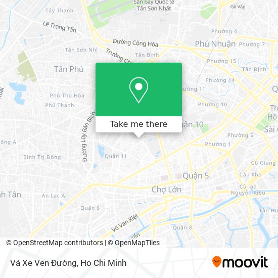 Vá Xe Ven Đường map