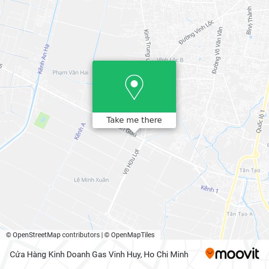 Cửa Hàng Kinh Doanh Gas Vinh Huy map