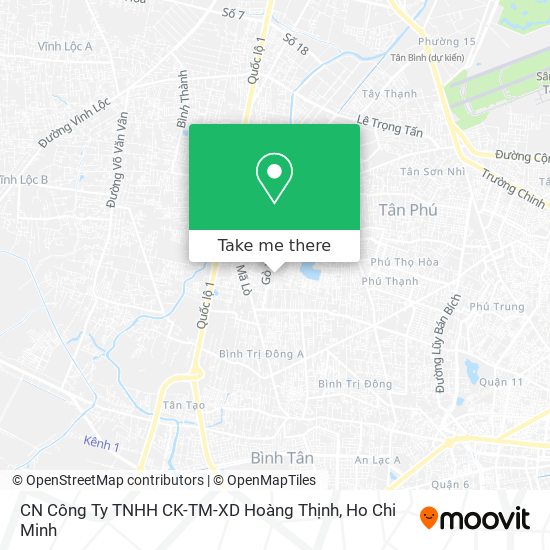 CN Công Ty TNHH CK-TM-XD Hoàng Thịnh map