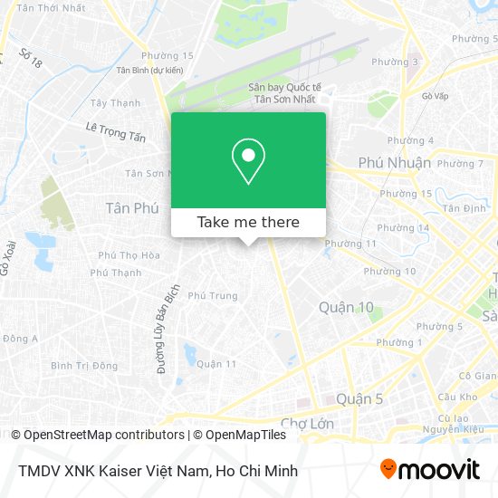 TMDV XNK Kaiser Việt Nam map