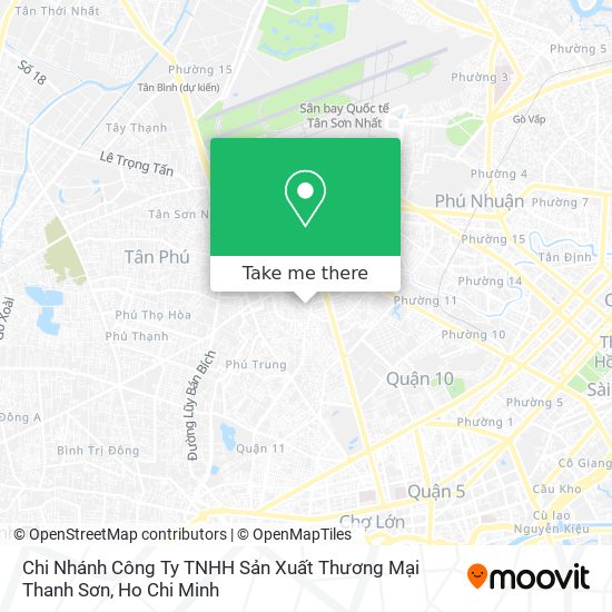 Chi Nhánh Công Ty TNHH Sản Xuất Thương Mại Thanh Sơn map