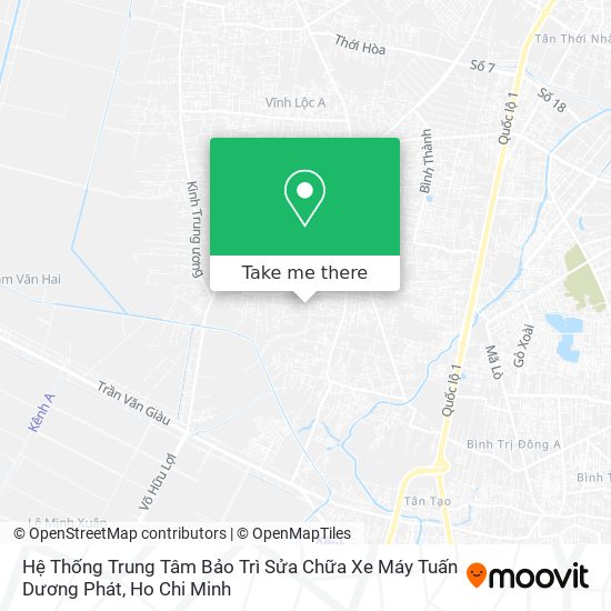 Hệ Thống Trung Tâm Bảo Trì Sửa Chữa Xe Máy Tuấn Dương Phát map