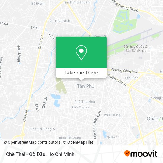 Chè Thái - Gò Dầu map