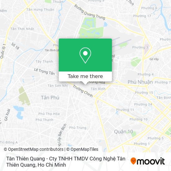 Tân Thiên Quang - Cty TNHH TMDV Công Nghệ Tân Thiên Quang map