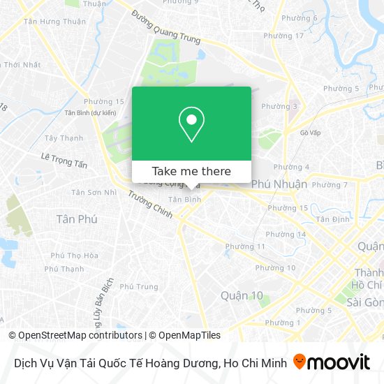 Dịch Vụ Vận Tải Quốc Tế Hoàng Dương map