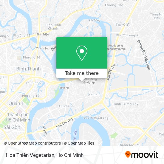 Hoa Thiên Vegetarian map