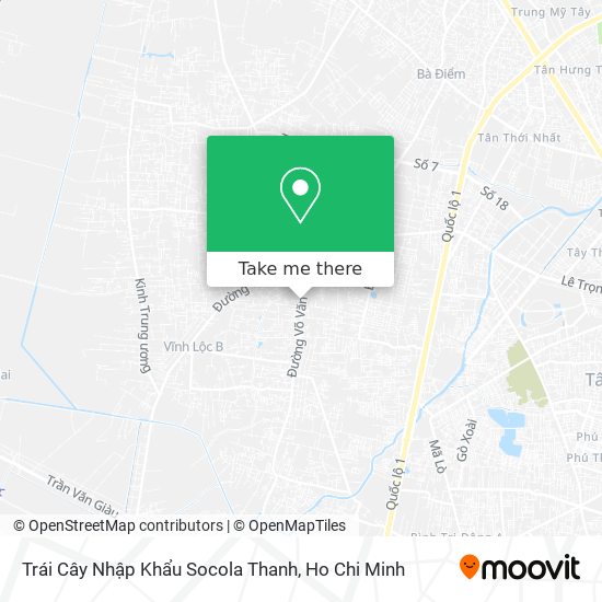 Trái Cây Nhập Khẩu Socola Thanh map