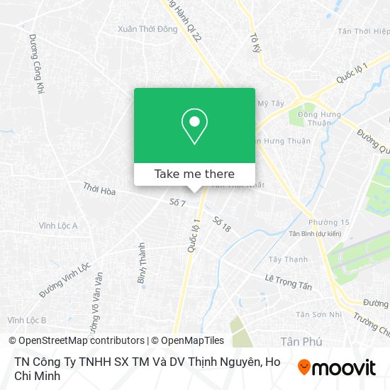 TN Công Ty TNHH SX TM Và DV Thịnh Nguyên map