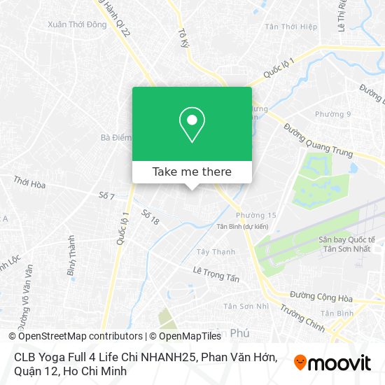 CLB Yoga Full 4 Life Chi NHANH25, Phan Văn Hớn, Quận 12 map