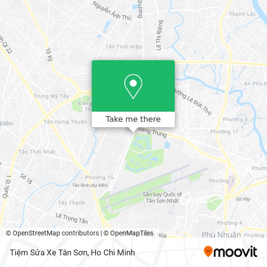 Tiệm Sửa Xe Tân Sơn map