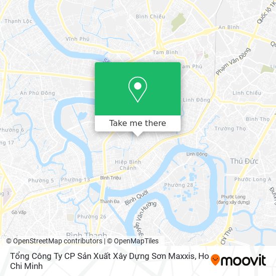 Tổng Công Ty CP Sản Xuất Xây Dựng Sơn Maxxis map