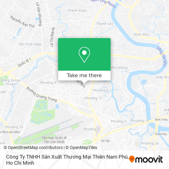 Công Ty TNHH Sản Xuất Thương Mại Thiên Nam Phú map