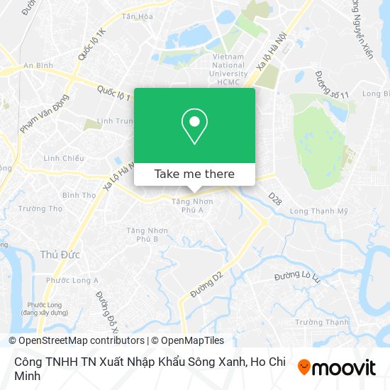 Công TNHH TN Xuất Nhập Khẩu Sông Xanh map