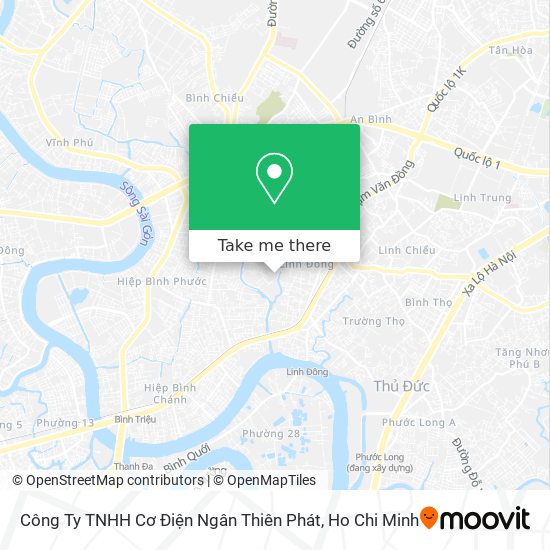 Công Ty TNHH Cơ Điện Ngân Thiên Phát map