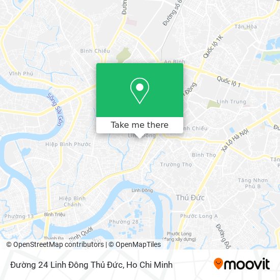 Đường 24 Linh Đông Thủ Đức map
