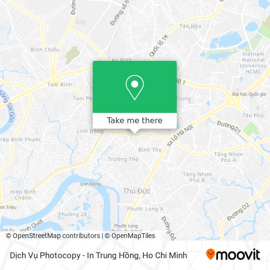 Dịch Vụ Photocopy - In Trung Hồng map