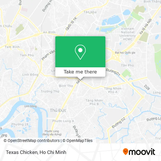 Texas Chicken map