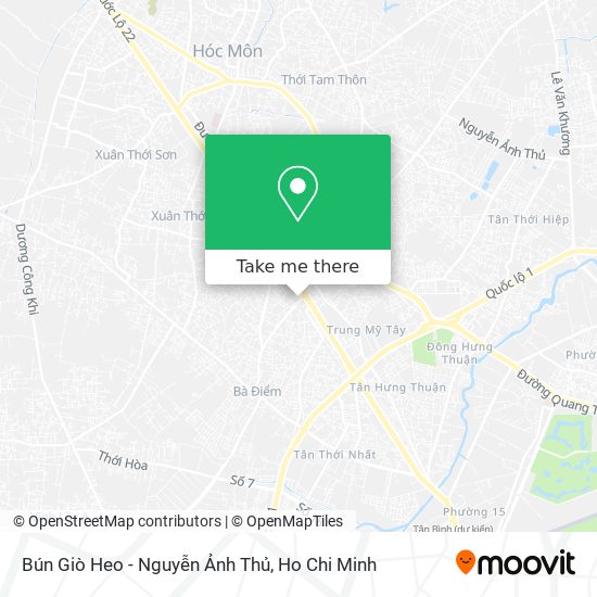 Bún Giò Heo - Nguyễn Ảnh Thủ map